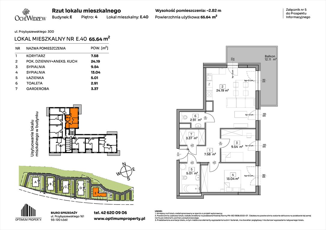 Nowe mieszkanie trzypokojowe OchWidzew Łódź, Widzew, Przybyszewskiego 292-300  66m2 Foto 1