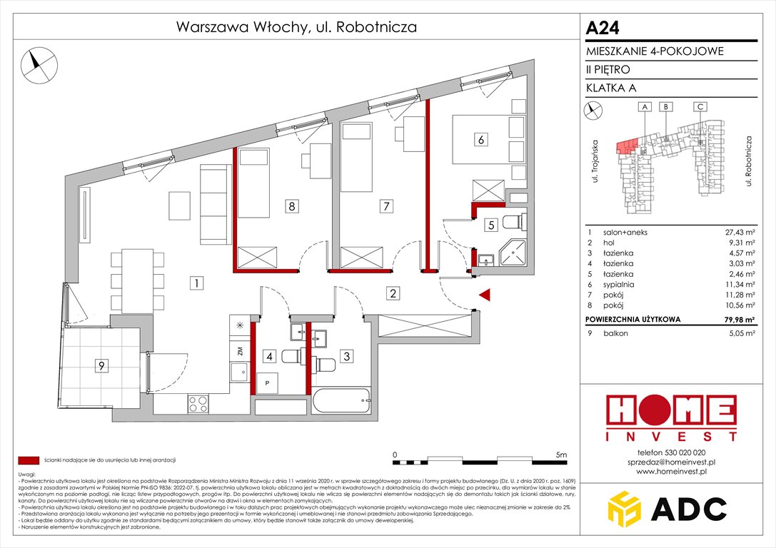 Nowe mieszkanie czteropokojowe  Zakątek Włochy Warszawa, Włochy, ul. Robotnicza 11/13  80m2 Foto 1