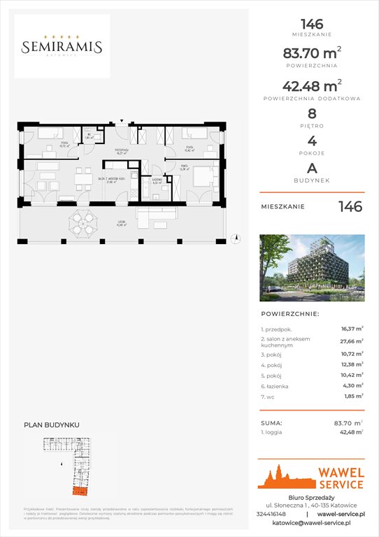 mieszkanie na sprzedaż 84m2 mieszkanie Katowice, Bogucice - Dąbrówka Mała, Wiertnicza 32