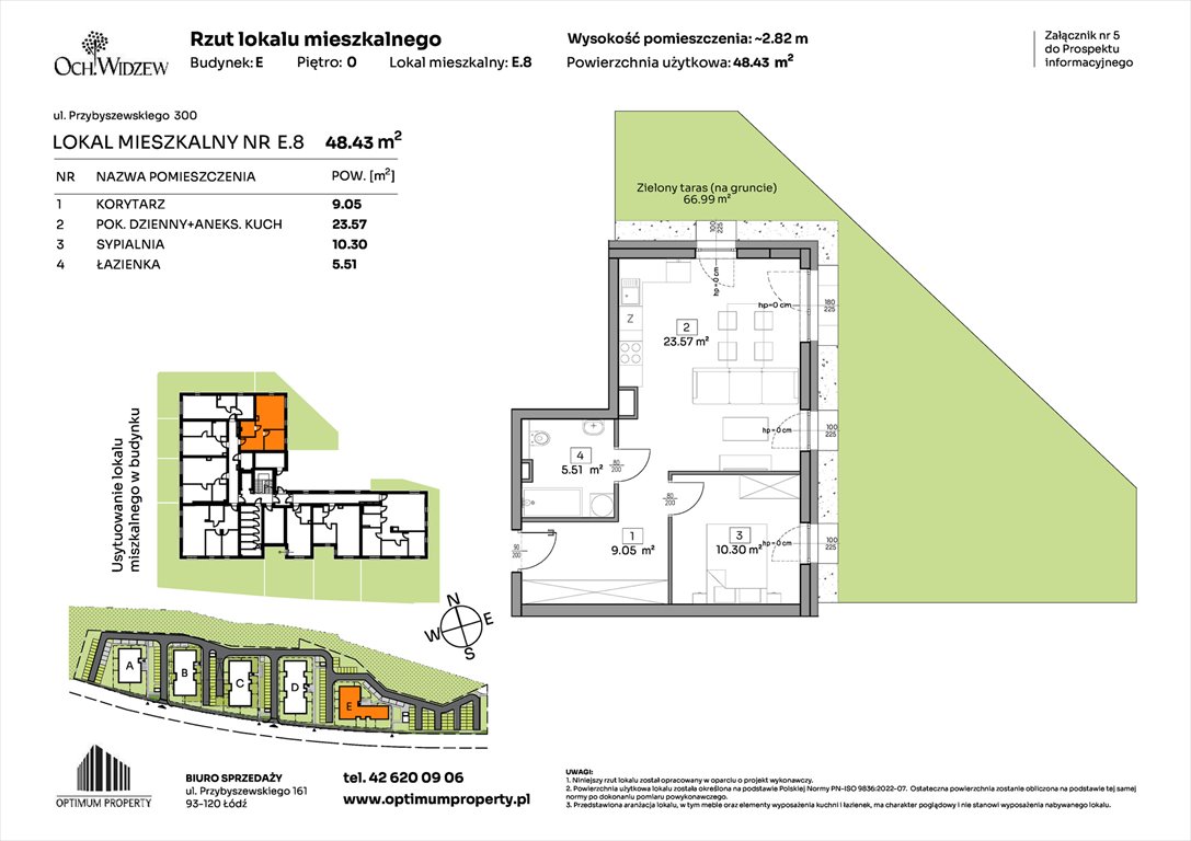 Nowe mieszkanie dwupokojowe OchWidzew Łódź, Widzew, Przybyszewskiego 292-300  48m2 Foto 1