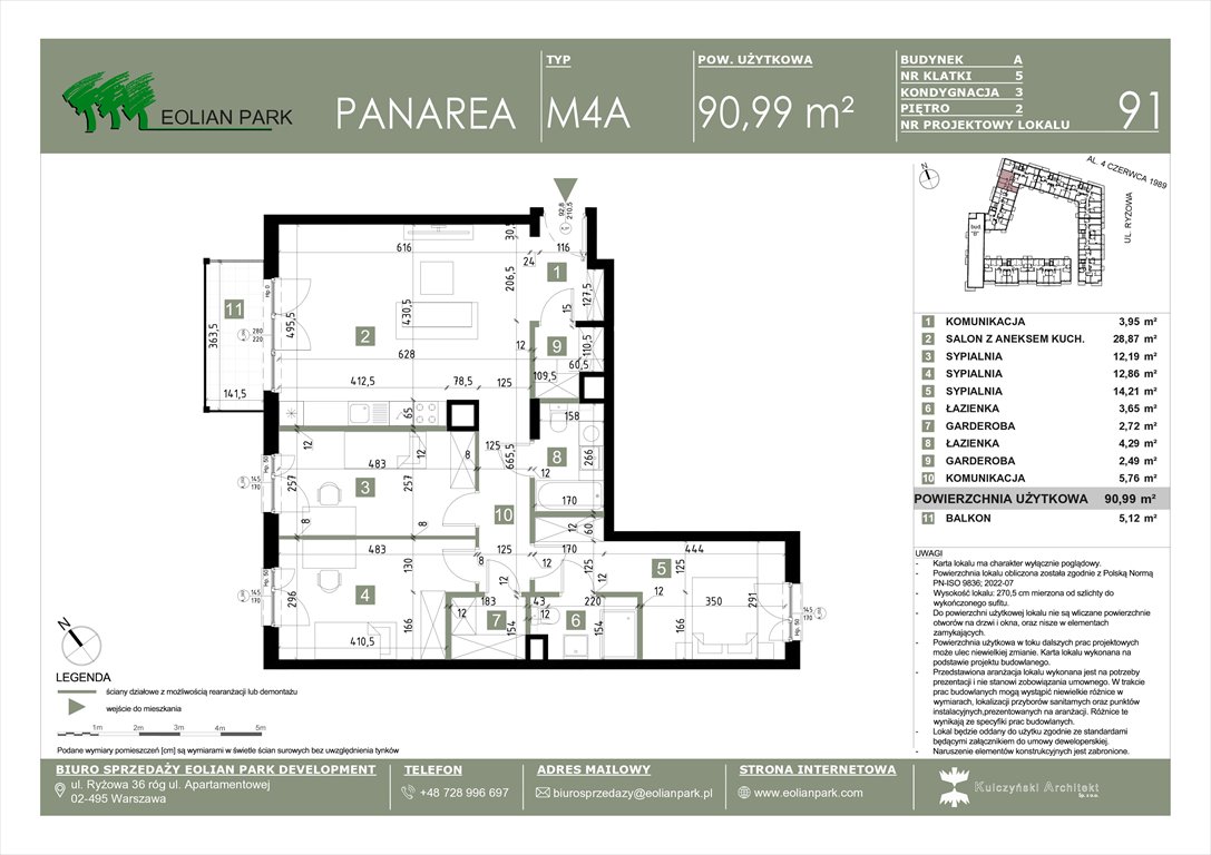 Nowe mieszkanie czteropokojowe  PANAREA Warszawa, Ursus, Ryżowa  91m2 Foto 1