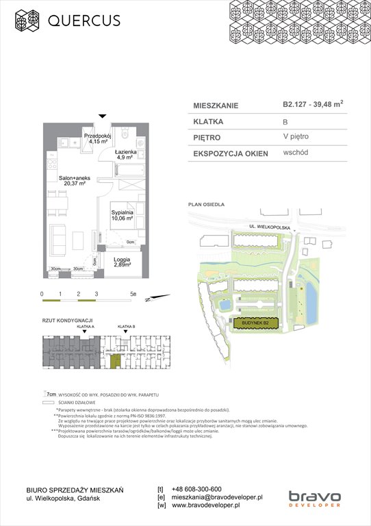 Nowe mieszkanie dwupokojowe Quercus Gdańsk, Wielkopolska 51/55  39m2 Foto 1