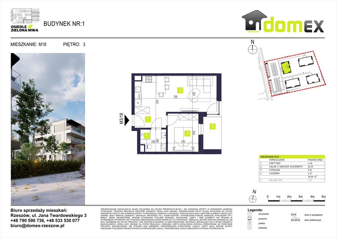 Nowe mieszkanie dwupokojowe Osiedle Zielona Niwa Głogów Małopolski, Niwa, Kościuszki  40m2 Foto 1