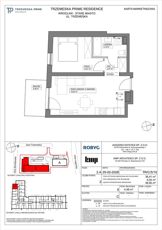 Nowe mieszkanie dwupokojowe Trzemeska Prime Residence Wrocław, Stare Miasto, Trzemeska  36m2 Foto 1