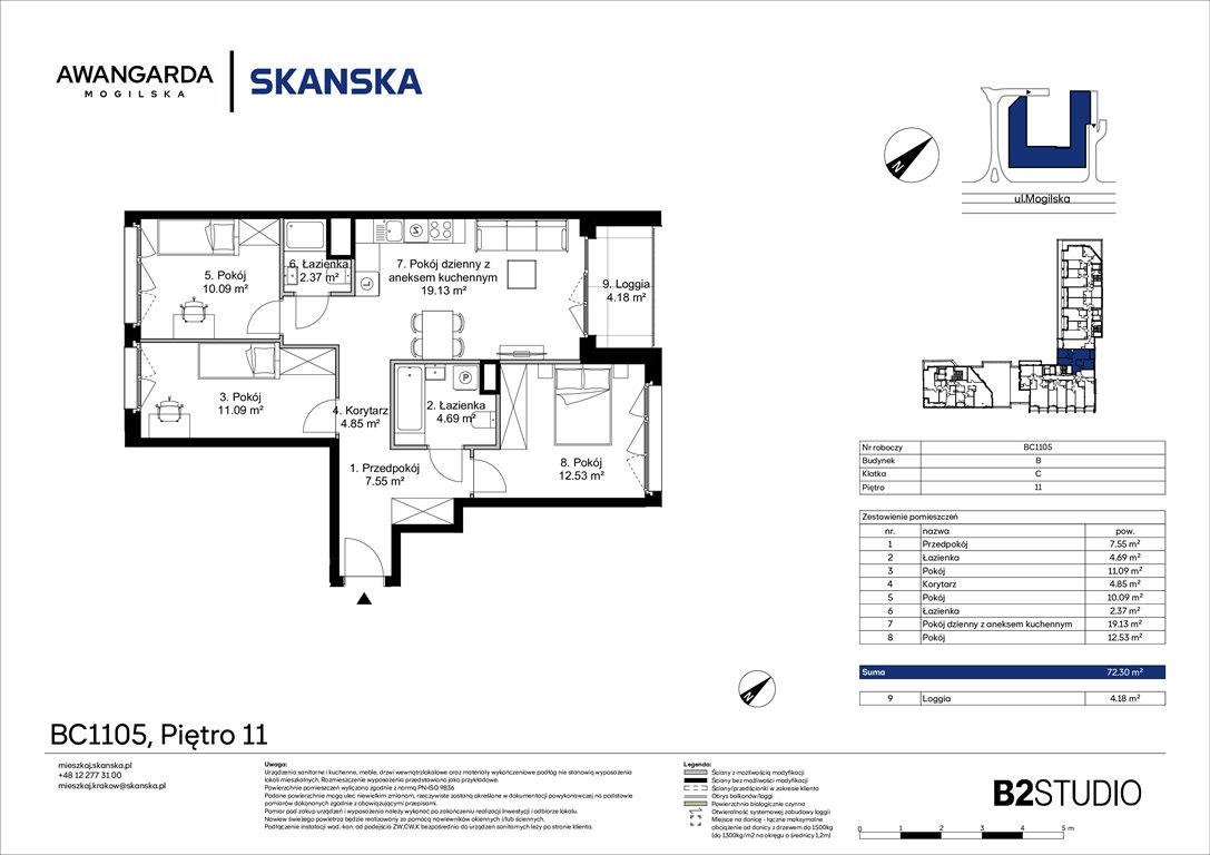 Nowe mieszkanie czteropokojowe  Awangarda Mogilska Kraków, Prądnik Czerwony, Mogilska 126  72m2 Foto 1