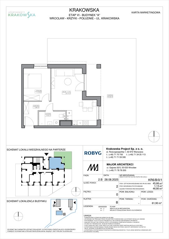Nowe mieszkanie dwupokojowe Apartamenty Krakowska Wrocław, Krzyki, Krakowska 112  46m2 Foto 1