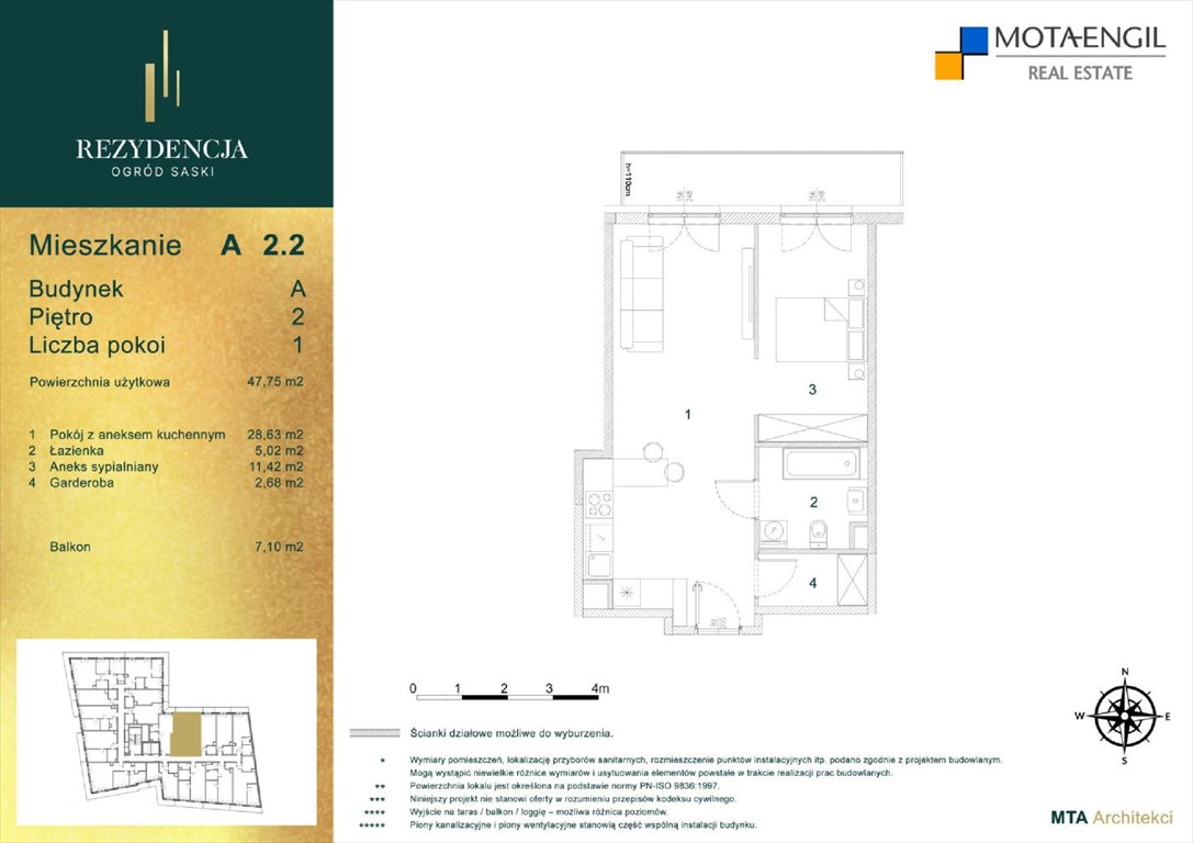 Nowe mieszkanie dwupokojowe REZYDENCJA OGRÓD SASKI Lublin, Śródmieście, Jasna i Wieniawska  48m2 Foto 1