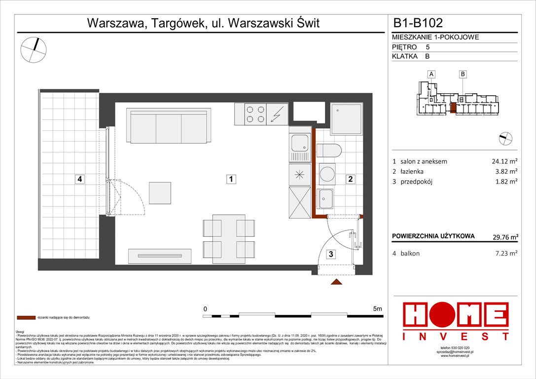 Nowa kawalerka Warszawski Świt Etap VIII Warszawa, Targówek, ul. Warszawski Świt 12  30m2 Foto 1