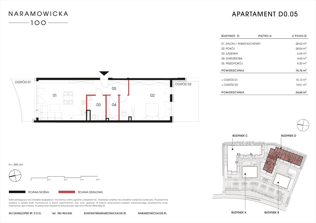 Nowe mieszkanie dwupokojowe NARAMOWICKA 100 Poznań, Winogrady, Naramowicka 100  77m2 Foto 1