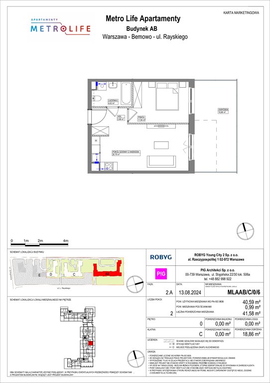 Nowe mieszkanie dwupokojowe Metro Life Apartamenty Warszawa, Bemowo, Rayskiego  41m2 Foto 1