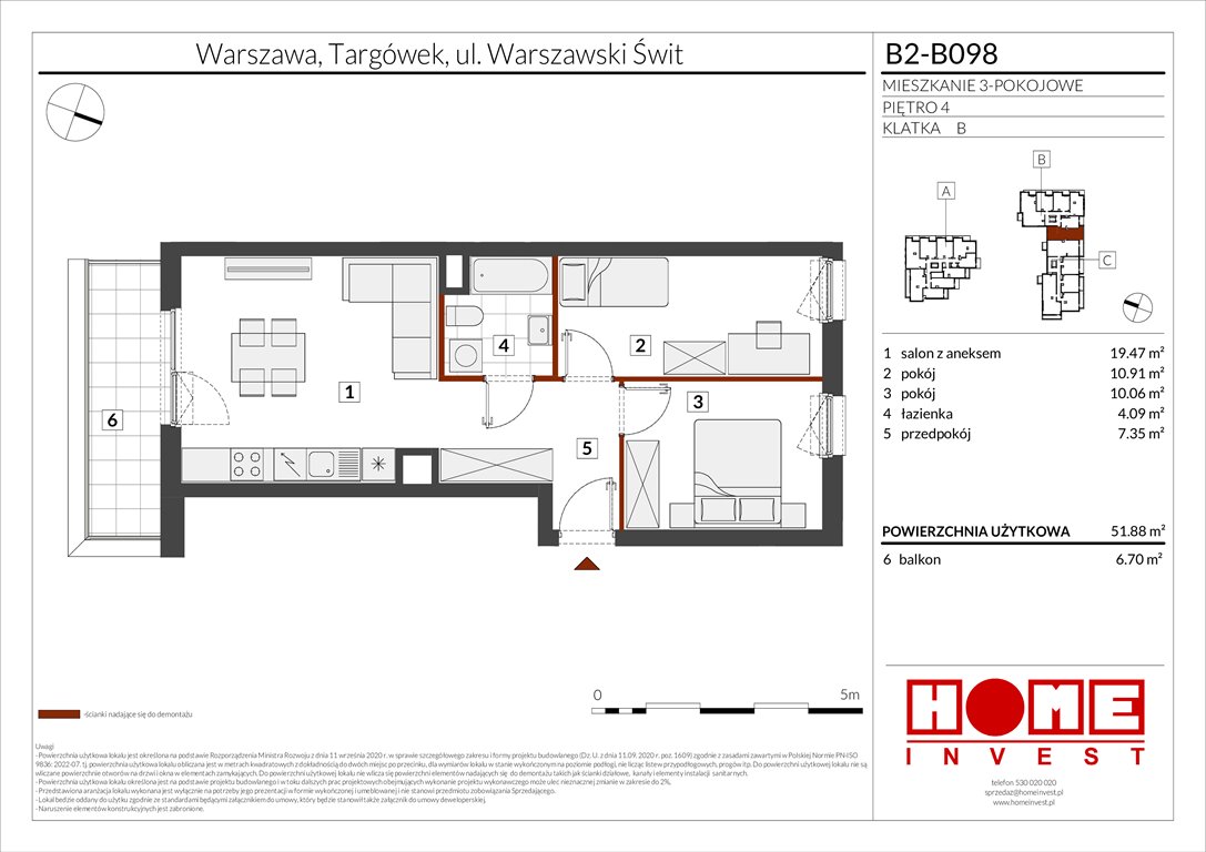 Nowe mieszkanie trzypokojowe Warszawski Świt Etap IX Warszawa, Targówek, ul. Warszawski Świt 12  52m2 Foto 1