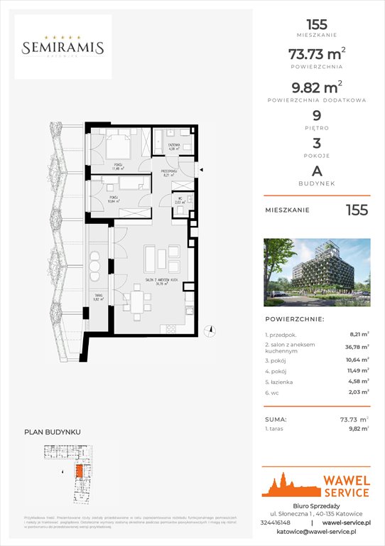 mieszkanie na sprzedaż 74m2 mieszkanie Katowice, Bogucice - Dąbrówka Mała, Wiertnicza 32