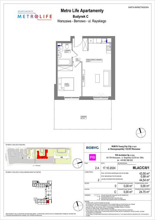 Nowe mieszkanie dwupokojowe Metro Life Apartamenty Warszawa, Bemowo, Rayskiego  44m2 Foto 1