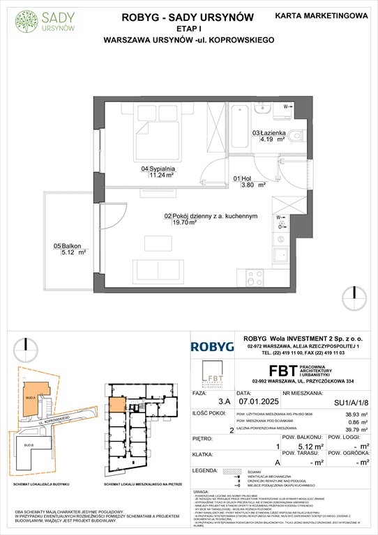 Nowe mieszkanie dwupokojowe Sady Ursynów Warszawa, Koprowskiego  39m2 Foto 1