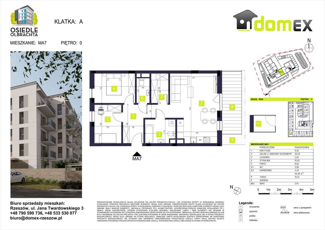 Nowe mieszkanie trzypokojowe Osiedle Olbrachta Rzeszów, Wilkowyja, Olbrachta  66m2 Foto 1