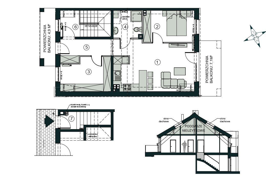 Nowe mieszkanie trzypokojowe Aleja Wiśniowa Pogórze Pogórze, Feliksa Dorsza  55m2 Foto 1