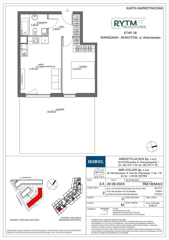 Nowe mieszkanie dwupokojowe Rytm Mokotowa Warszawa, Mokotów, Antoniewska  41m2 Foto 1