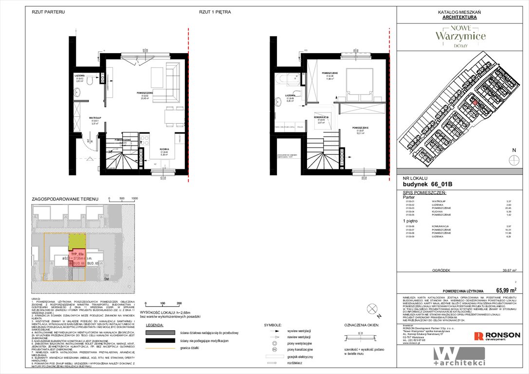 Nowe mieszkanie trzypokojowe Nowe Warzymice Rajkowo, Spacerowa 14/2  66m2 Foto 1