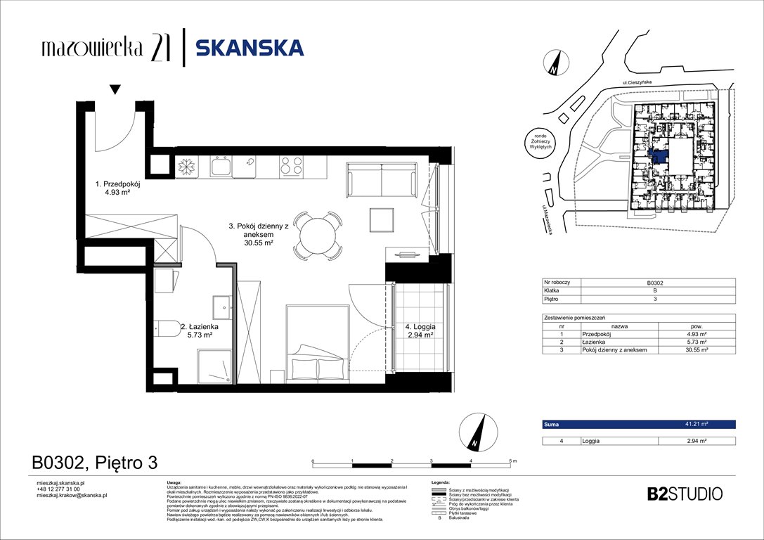 Nowa kawalerka Mazowiecka 21 Kraków, Krowodrza, ul. Mazowiecka 21  41m2 Foto 1