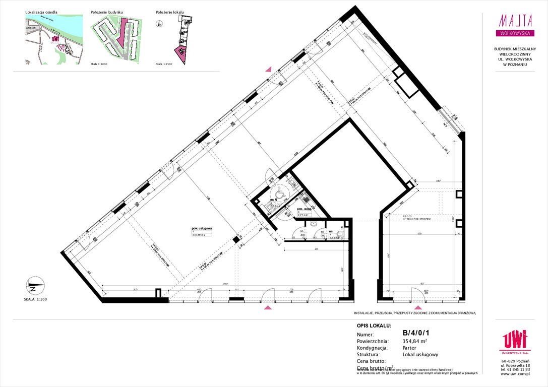 Nowy lokal użytkowy MALTA Wołkowyska etap 3 Poznań, Rataje, ul. Klemensa Mikuły 1 i 3  355m2 Foto 1