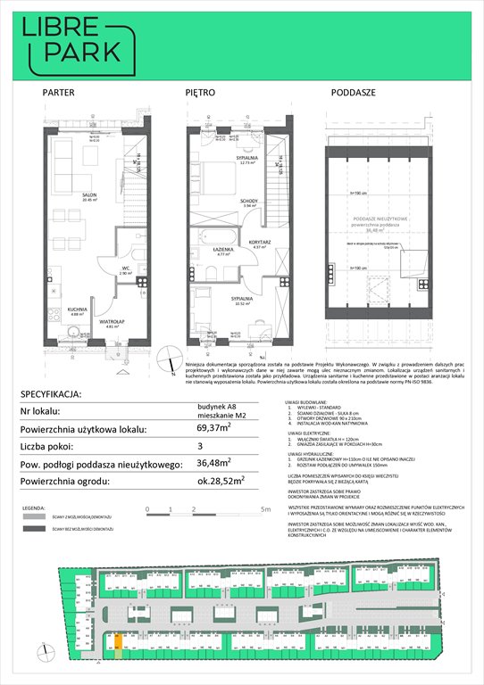 Nowe mieszkanie trzypokojowe Osiedle Libre Park Dębogórze, Pistacjowa 5  69m2 Foto 1
