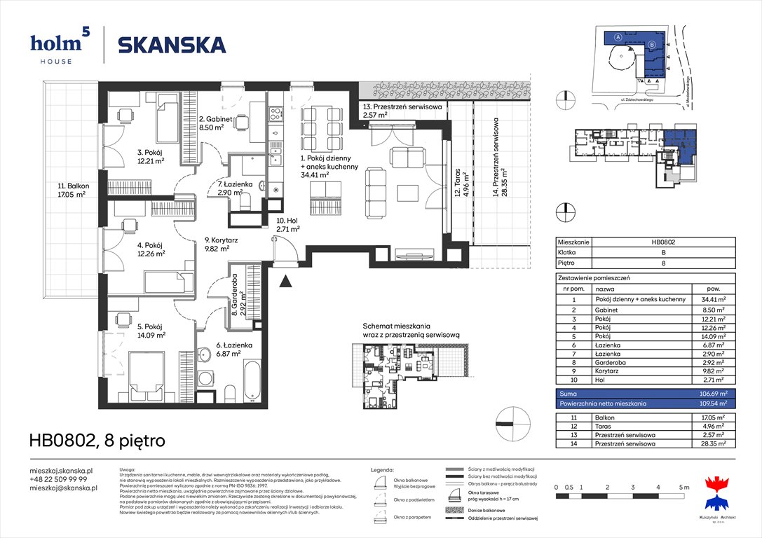 Nowe mieszkanie Holm House  Warszawa, Mokotów, Domaniewska  107m2 Foto 1