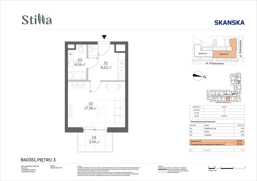 Nowa kawalerka Stilla Warszawa, Fajansowa 5  30m2 Foto 1