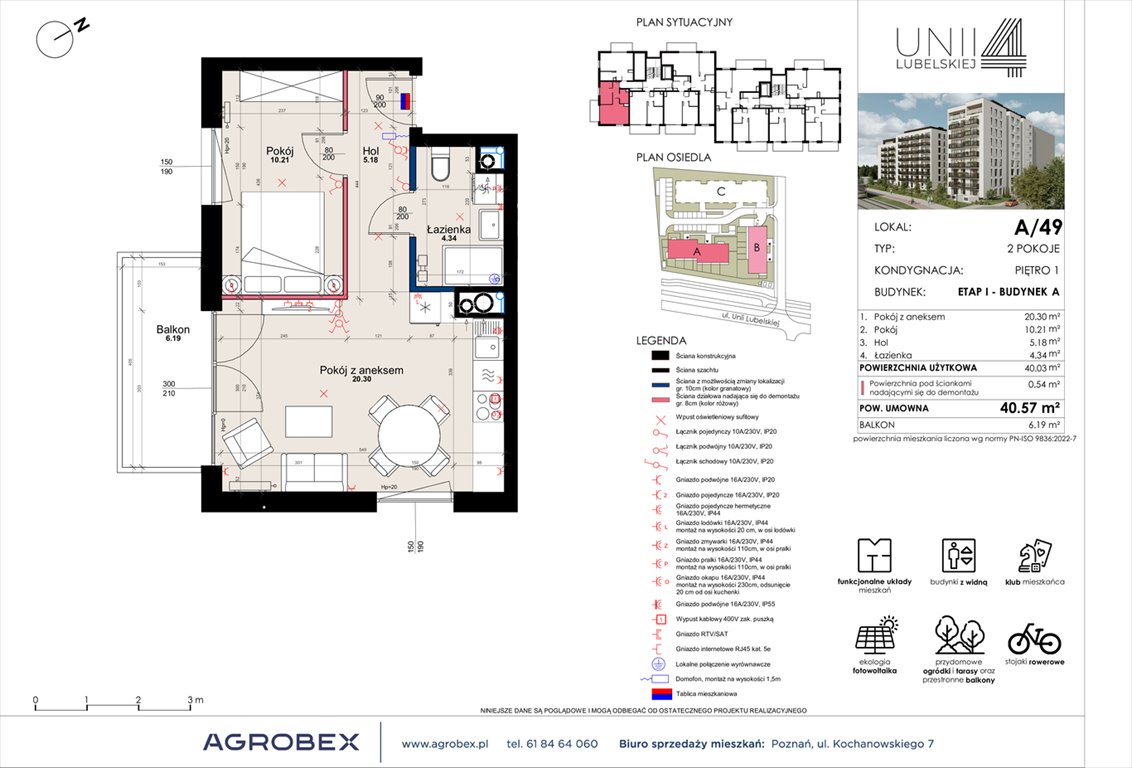 Nowe mieszkanie dwupokojowe Unii Lubelskiej 4 Poznań, Unii Lubelskiej 4  41m2 Foto 1