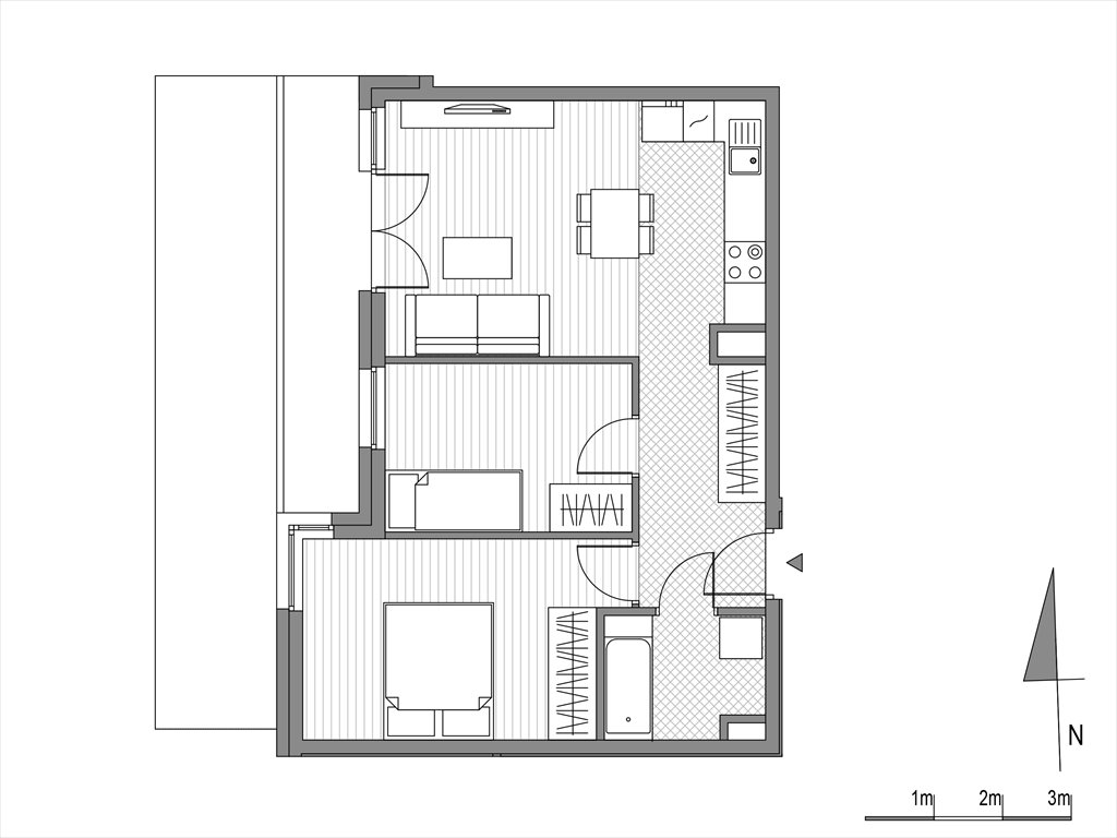 Nowe mieszkanie dwupokojowe Meiera 16E etap II Kraków, Prądnik Biały, Meiera 16E  45m2 Foto 1
