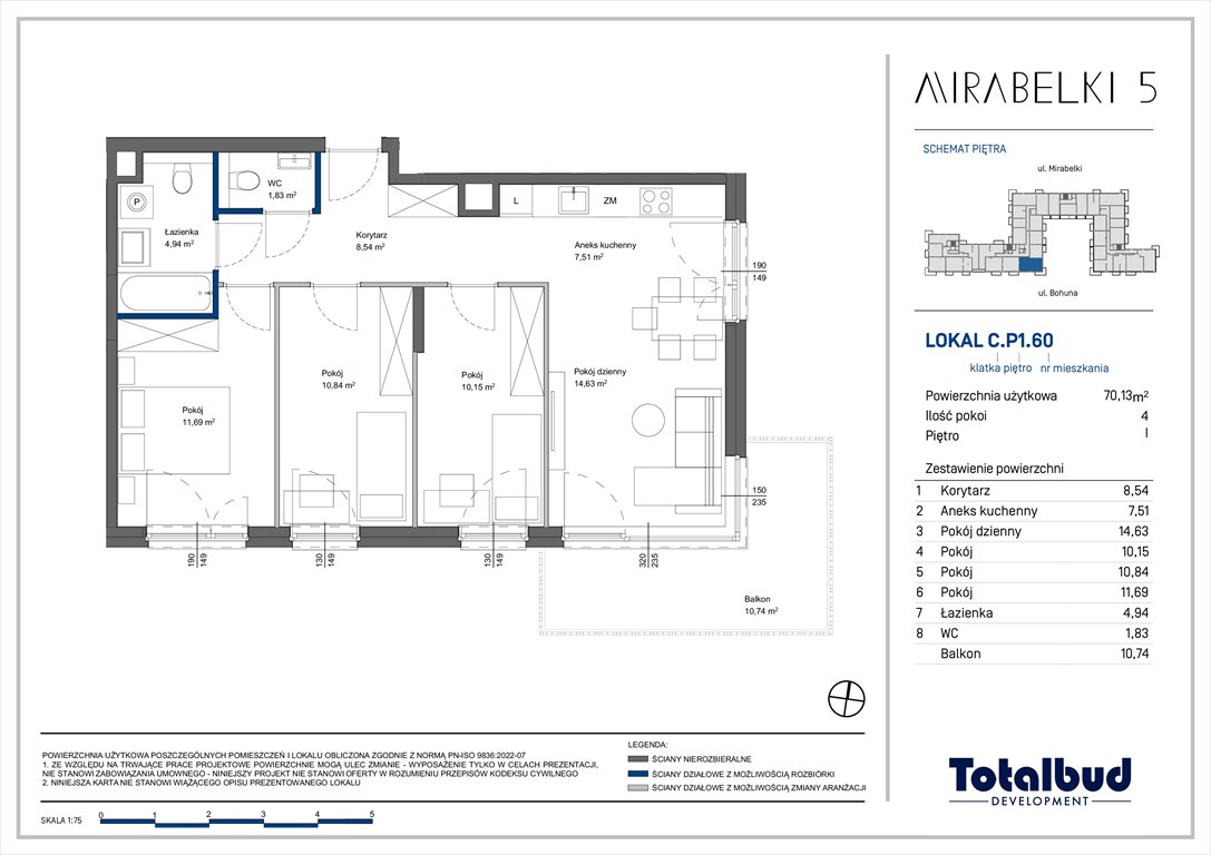 Nowe mieszkanie czteropokojowe  Mirabelki 5 Warszawa, Białołęka, Mirabelki  70m2 Foto 1