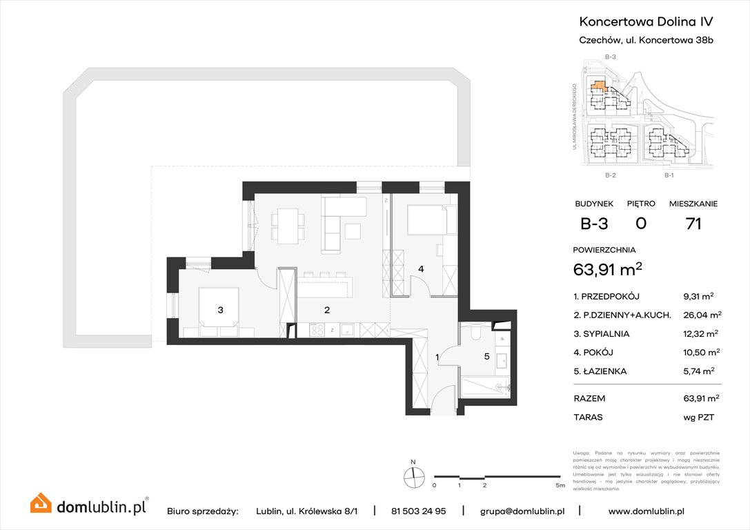 Nowe mieszkanie czteropokojowe  Koncertowa Dolina Lublin, Choiny, Koncertowa  64m2 Foto 1