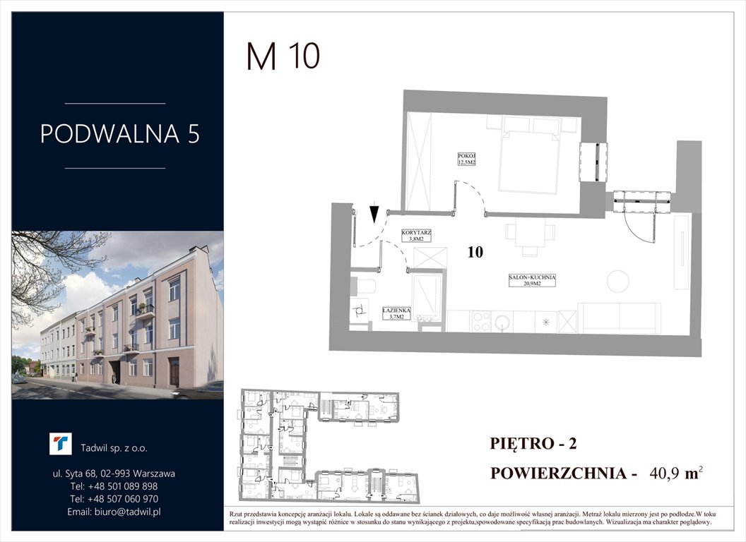 Nowe mieszkanie dwupokojowe podwalna5.pl Radom, Śródmieście, Podwalna 5  41m2 Foto 1