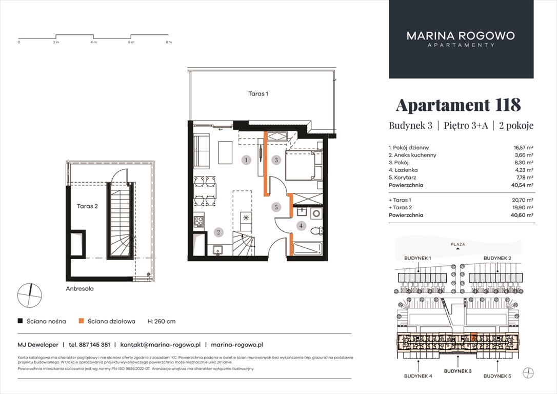 Nowe mieszkanie dwupokojowe APARTAMENTY MARINA ROGOWO Rogowo, Rogowo 65  41m2 Foto 1