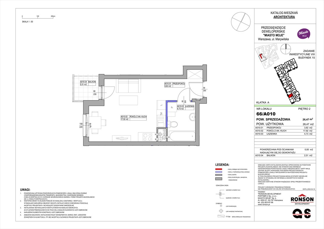 Nowe mieszkanie dwupokojowe Miasto Moje Warszawa, Białołęka, Marywilska 68,68A  40m2 Foto 1