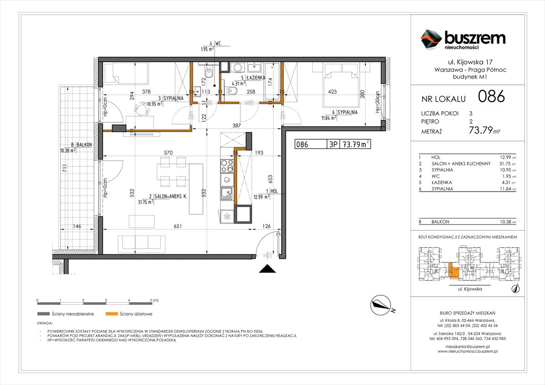 Nowe mieszkanie trzypokojowe Kijowska 17 Warszawa, Praga Północ, Kijowska 17  74m2 Foto 1