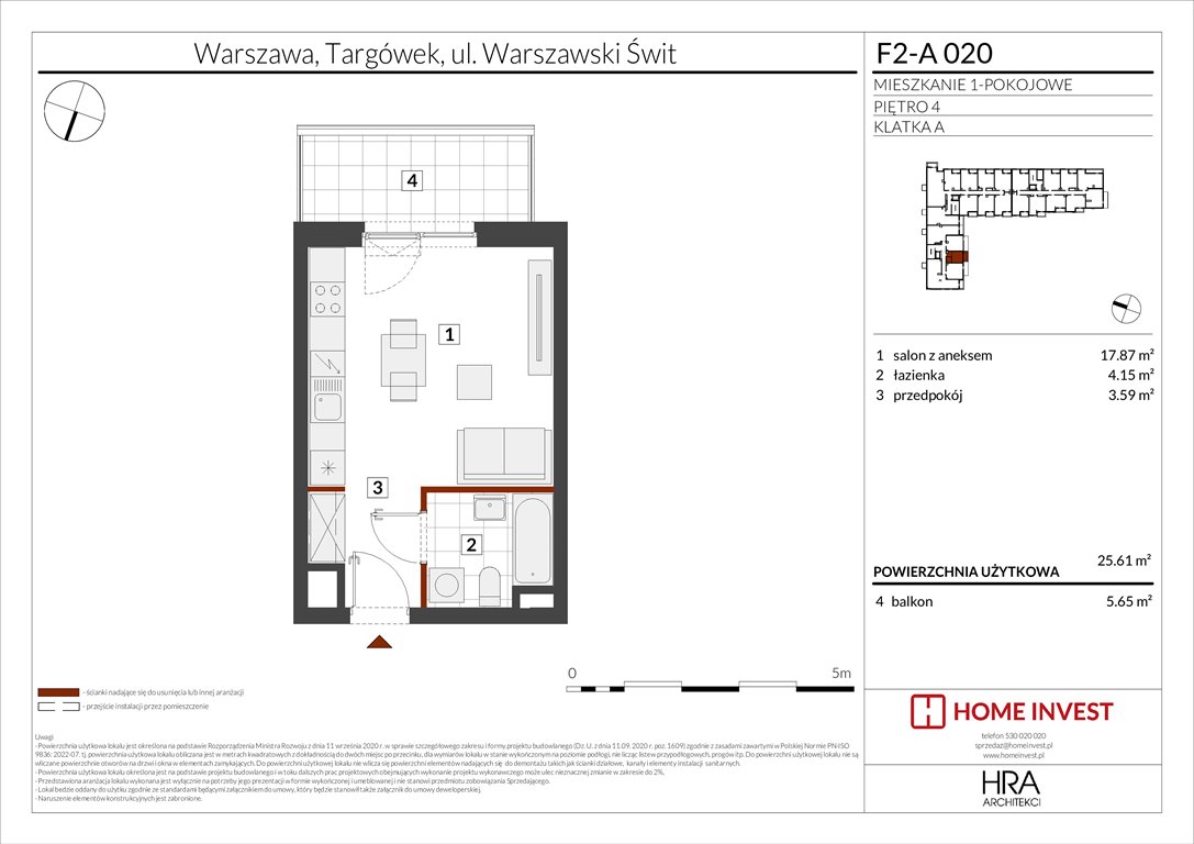 Nowa kawalerka Warszawski Świt Etap XIV Warszawa, ul. Warszawski Świt  26m2 Foto 1