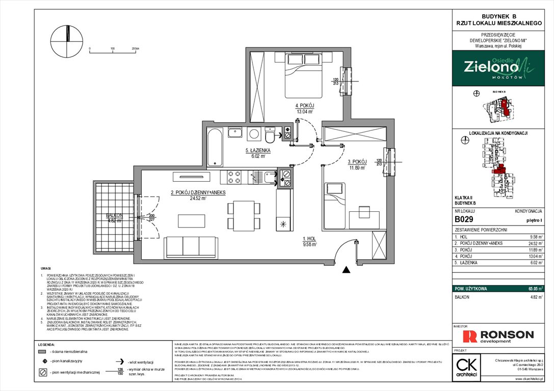 Nowe mieszkanie trzypokojowe Zielono Mi Warszawa, Mokotów, ul. Polska 10  65m2 Foto 1
