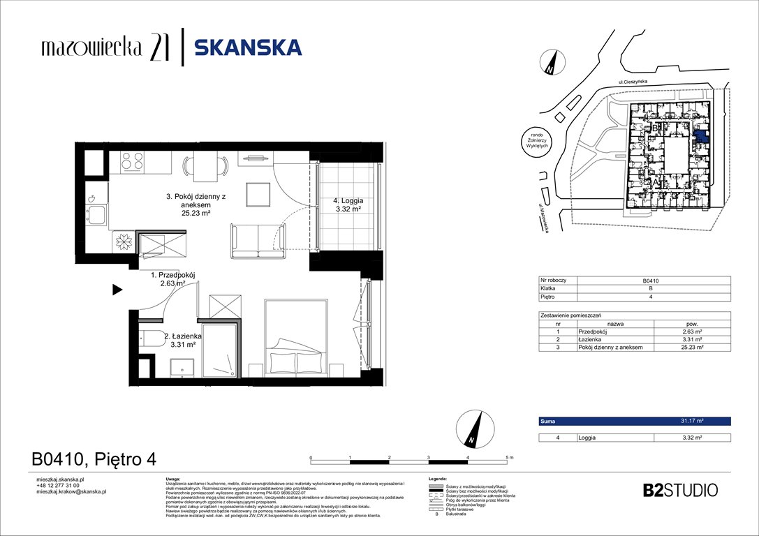 Nowa kawalerka Mazowiecka 21 Kraków, Krowodrza, ul. Mazowiecka 21  31m2 Foto 1