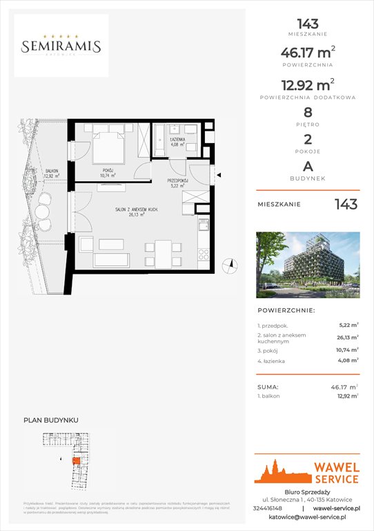 mieszkanie na sprzedaż 46m2 mieszkanie Katowice, Bogucice - Dąbrówka Mała, Wiertnicza 32