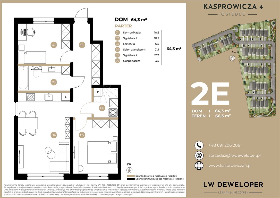 Nowy dom Osiedle Kasprowicza 4 Łódź, Jana Kasprowicza 4  64m2 Foto 1