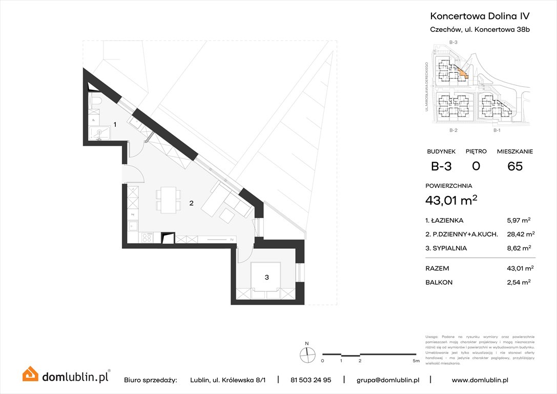 Nowe mieszkanie dwupokojowe Koncertowa Dolina Lublin, Choiny, Koncertowa  43m2 Foto 1