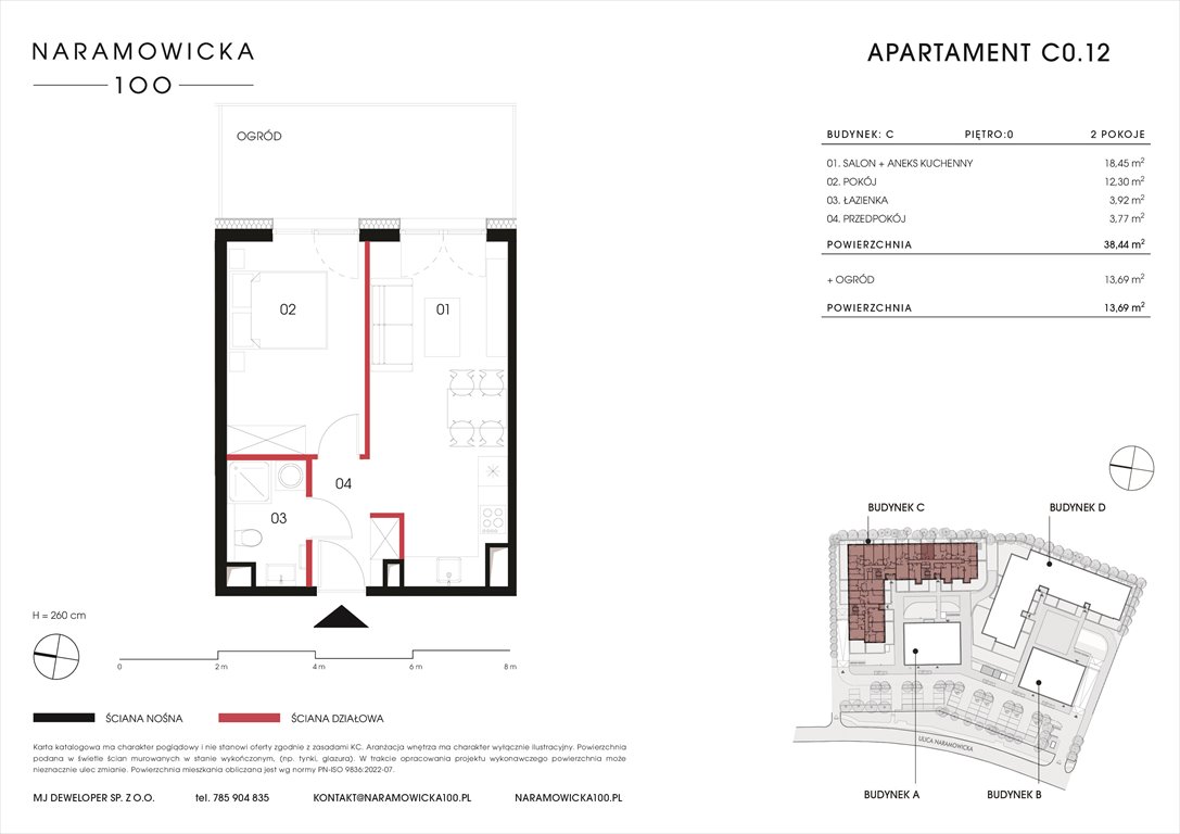 Nowe mieszkanie dwupokojowe NARAMOWICKA 100 Poznań, Winogrady, Naramowicka 100  38m2 Foto 1