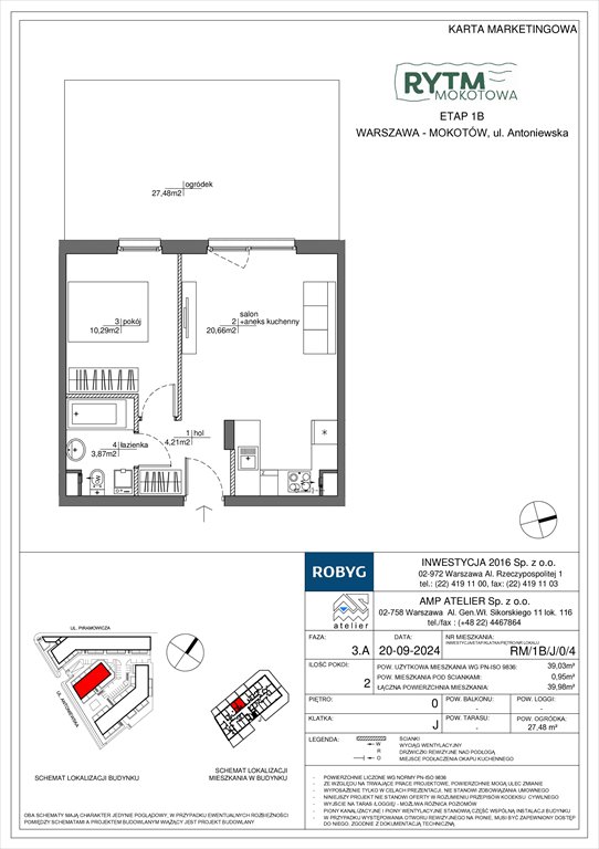 Nowe mieszkanie dwupokojowe Rytm Mokotowa Warszawa, Mokotów, Antoniewska  39m2 Foto 1