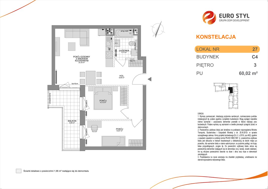 Nowe mieszkanie trzypokojowe KONSTELACJA Gdynia, Pogórze, Paderewskiego  60m2 Foto 1