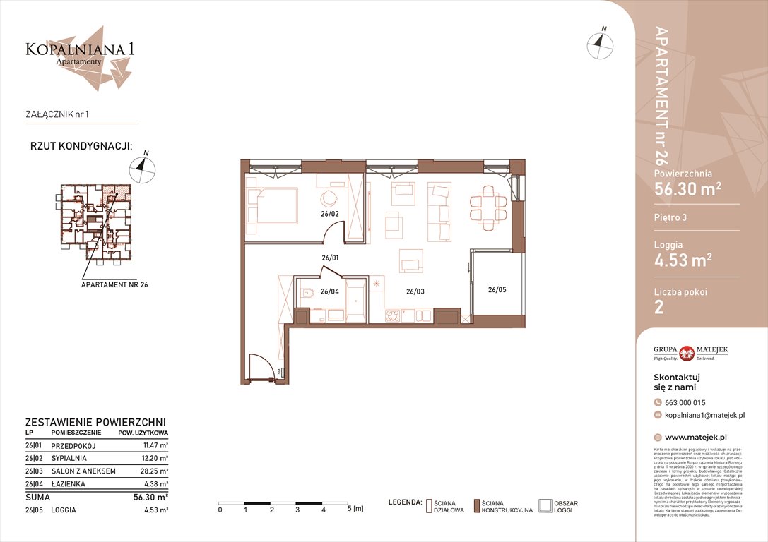 Nowe mieszkanie dwupokojowe KOPALNIANA 1 Katowice, Bogucice, Kopalniana 1  56m2 Foto 1