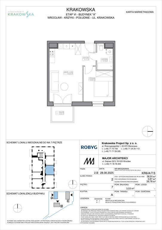 Nowe mieszkanie dwupokojowe Apartamenty Krakowska Wrocław, Krzyki, Krakowska 112  39m2 Foto 1