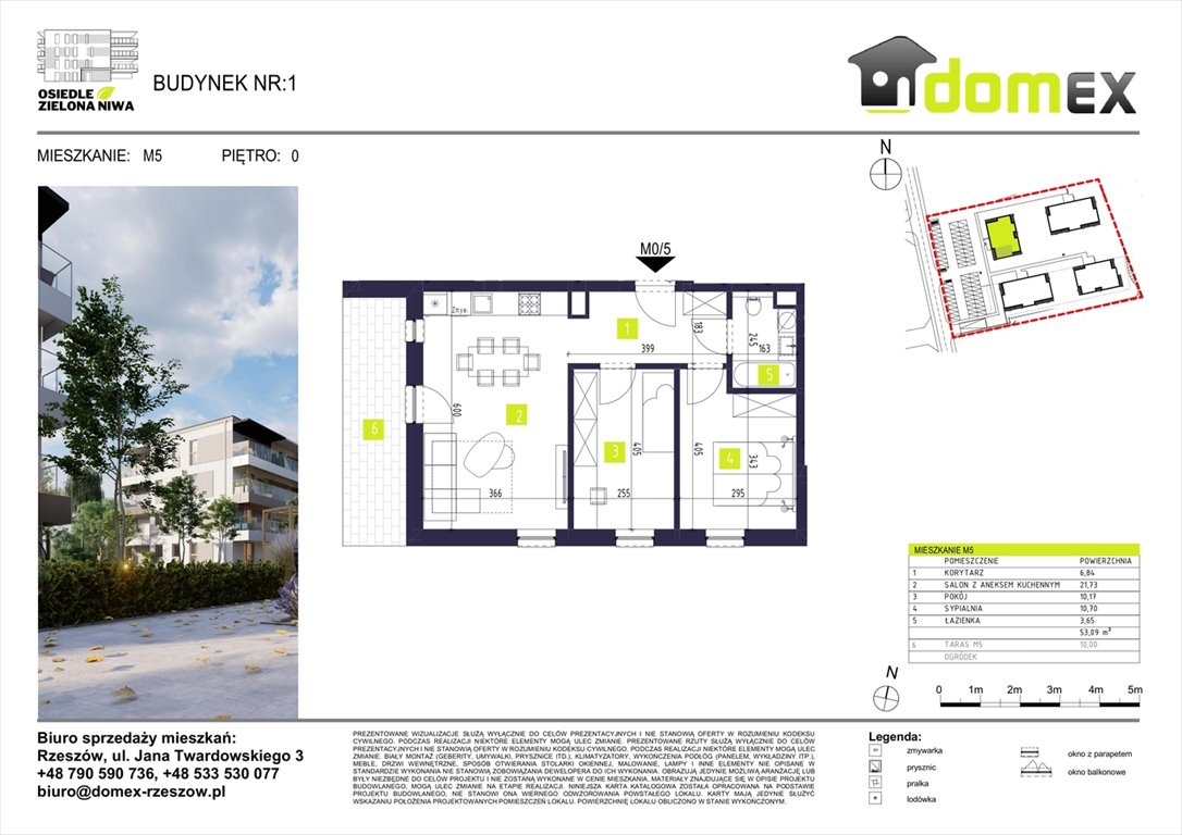 Nowe mieszkanie trzypokojowe Osiedle Zielona Niwa Głogów Małopolski, Niwa, Kościuszki  53m2 Foto 1