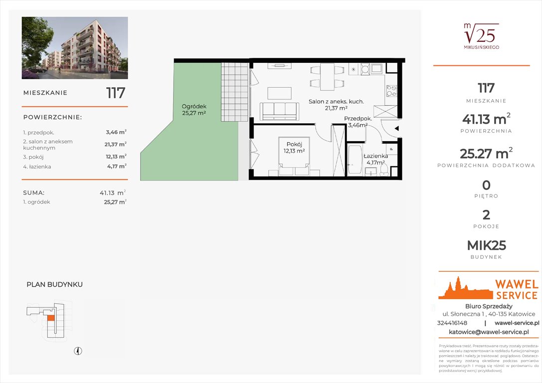 mieszkanie na sprzedaż 41m2 mieszkanie Katowice, Mikusińskiego 25