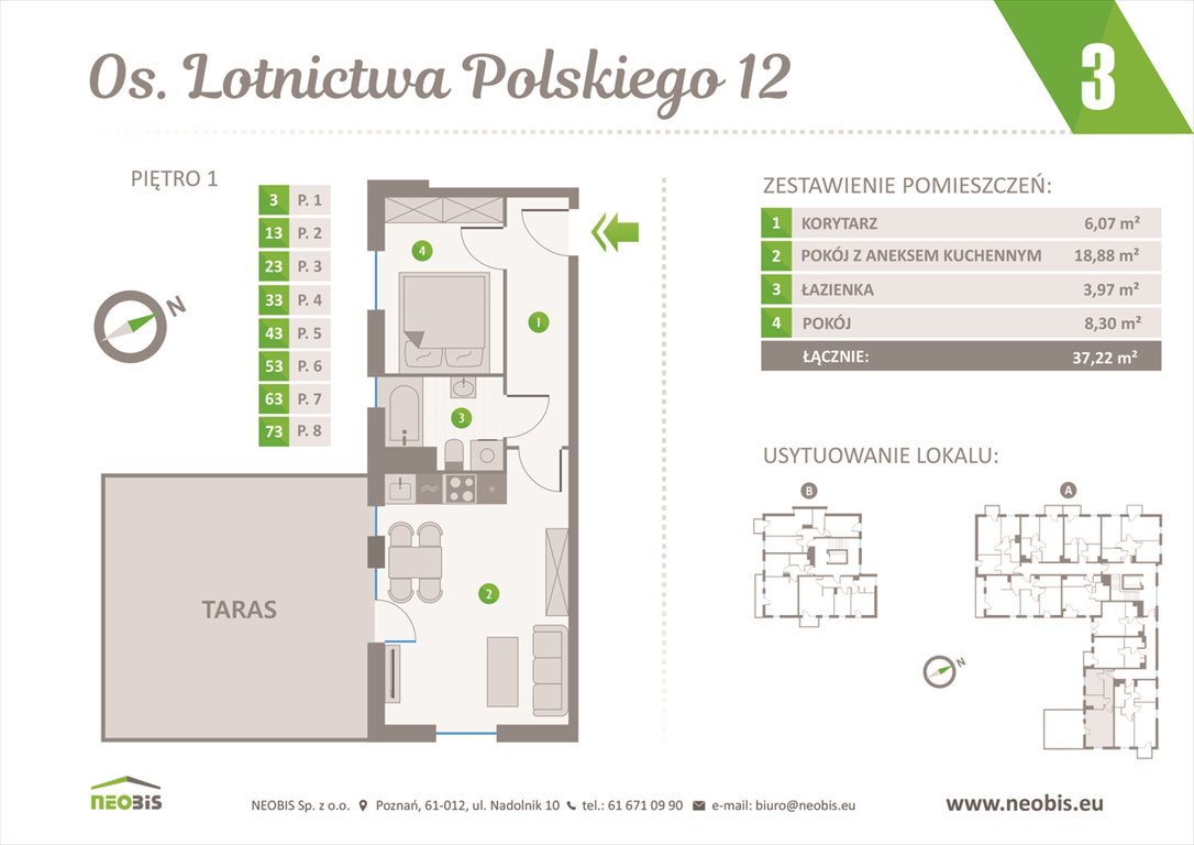 Nowe mieszkanie dwupokojowe OSIEDLE LOTNICTWA POLSKIEGO 12 W POZNANIU Poznań, Jeżyce, OS. LOTNICTWA POLSKIEGO 12  37m2 Foto 1