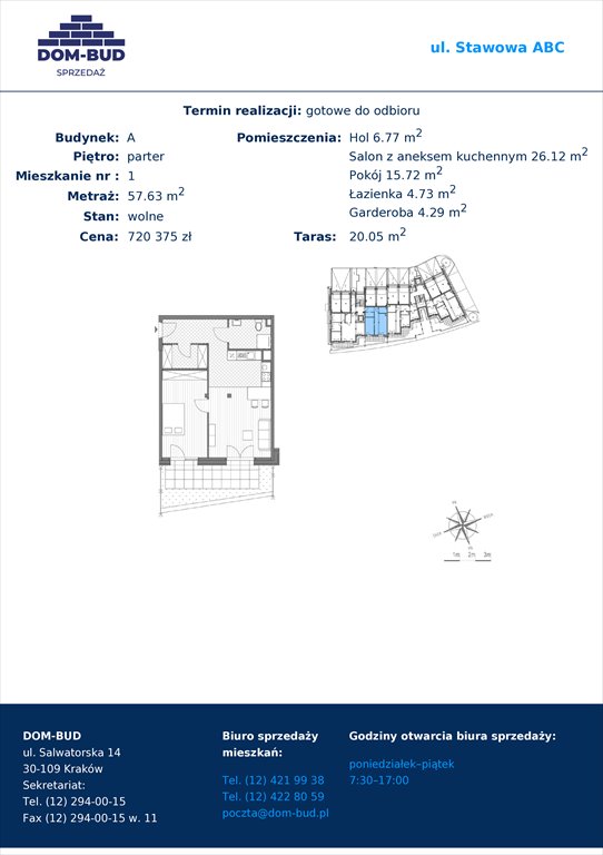 Nowe mieszkanie dwupokojowe Stawowa Kraków, Bronowice Wielkie, Stawowa  58m2 Foto 1